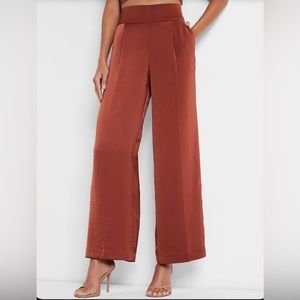 Super High Waisted Satin Wide Leg Pant (NWOT)